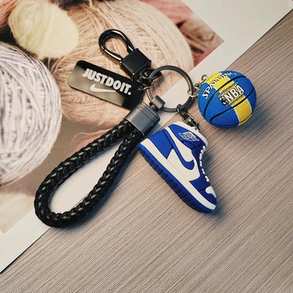 Mini Sneaker Basketball Keychain