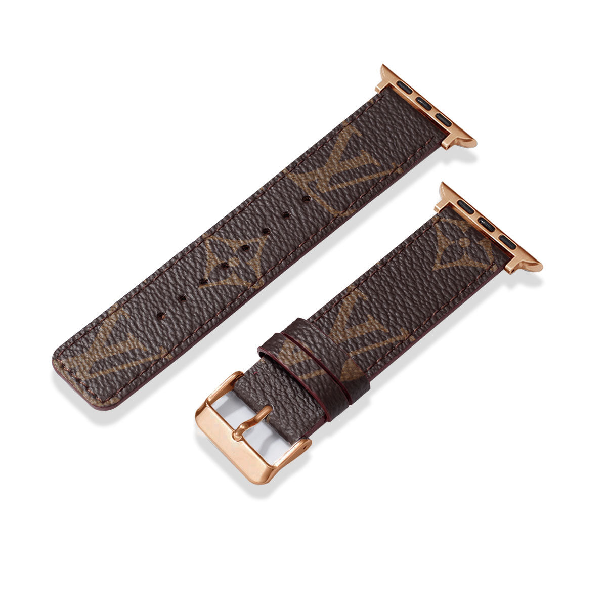Leather Monogram Apple Watch Bands