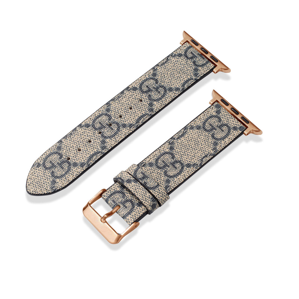 Leather Monogram Apple Watch Bands