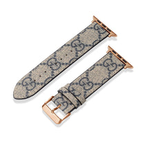 Leather Monogram Apple Watch Bands