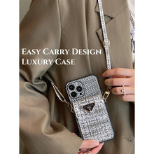 Luxury Weave Card Bag Crossbody iPhone Case