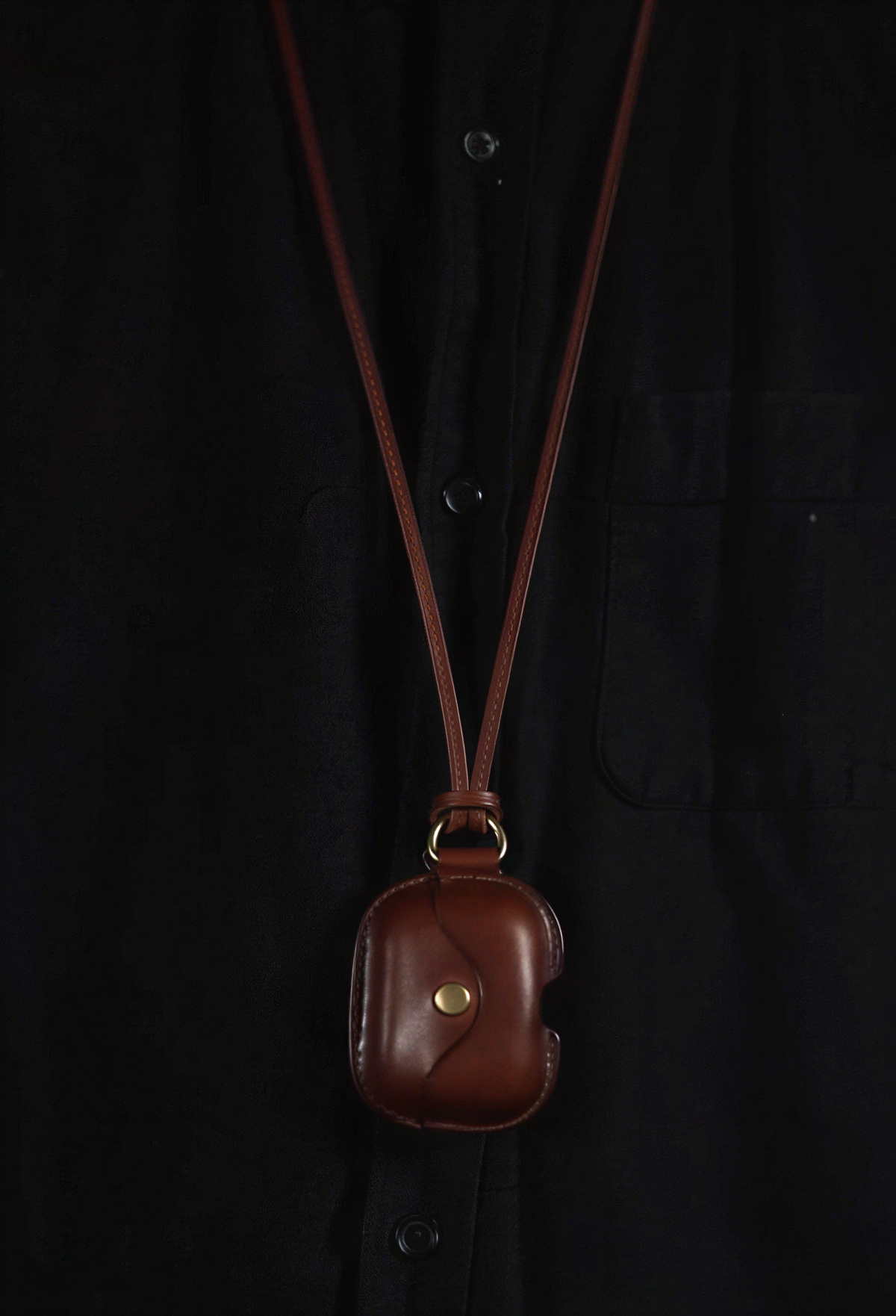 Premium Genuine Leather AirPods Case With Free Leather Lanyard
