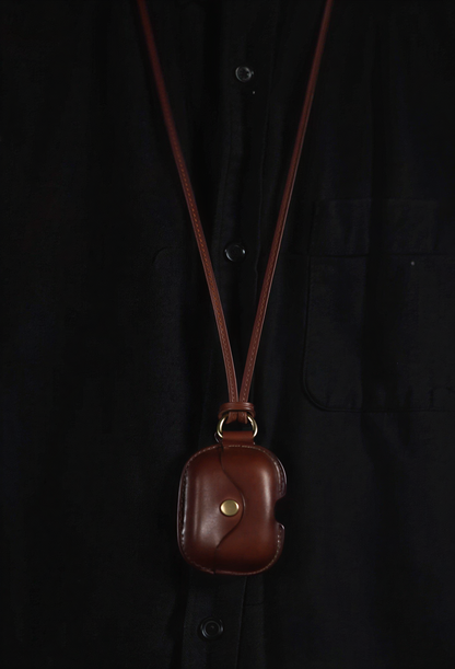 Premium Genuine Leather AirPods Case With Free Leather Lanyard
