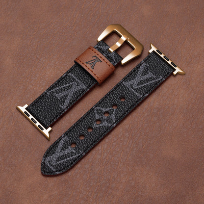 Leather Monogram Apple Watch Bands