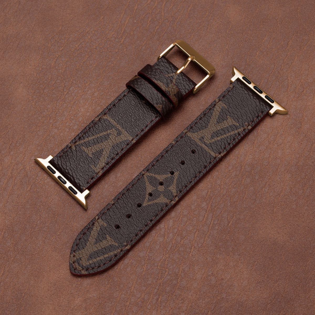 Leather Monogram Apple Watch Bands