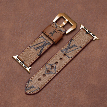 Leather Monogram Apple Watch Bands