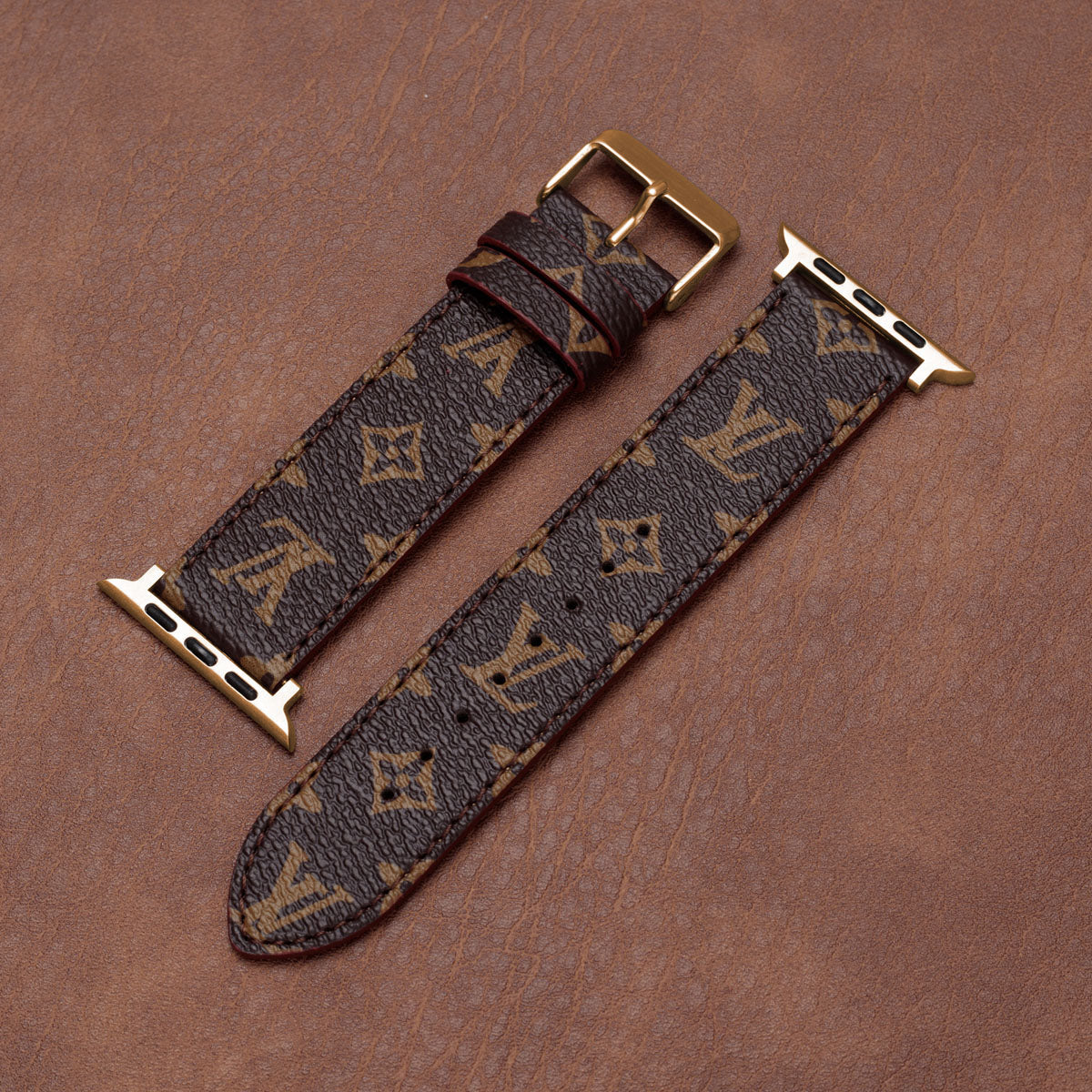 Leather Monogram Apple Watch Bands