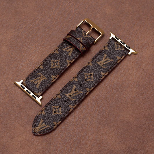 Leather Monogram Apple Watch Bands