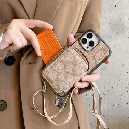 Classic iPhone Case With Wallet Coffee-