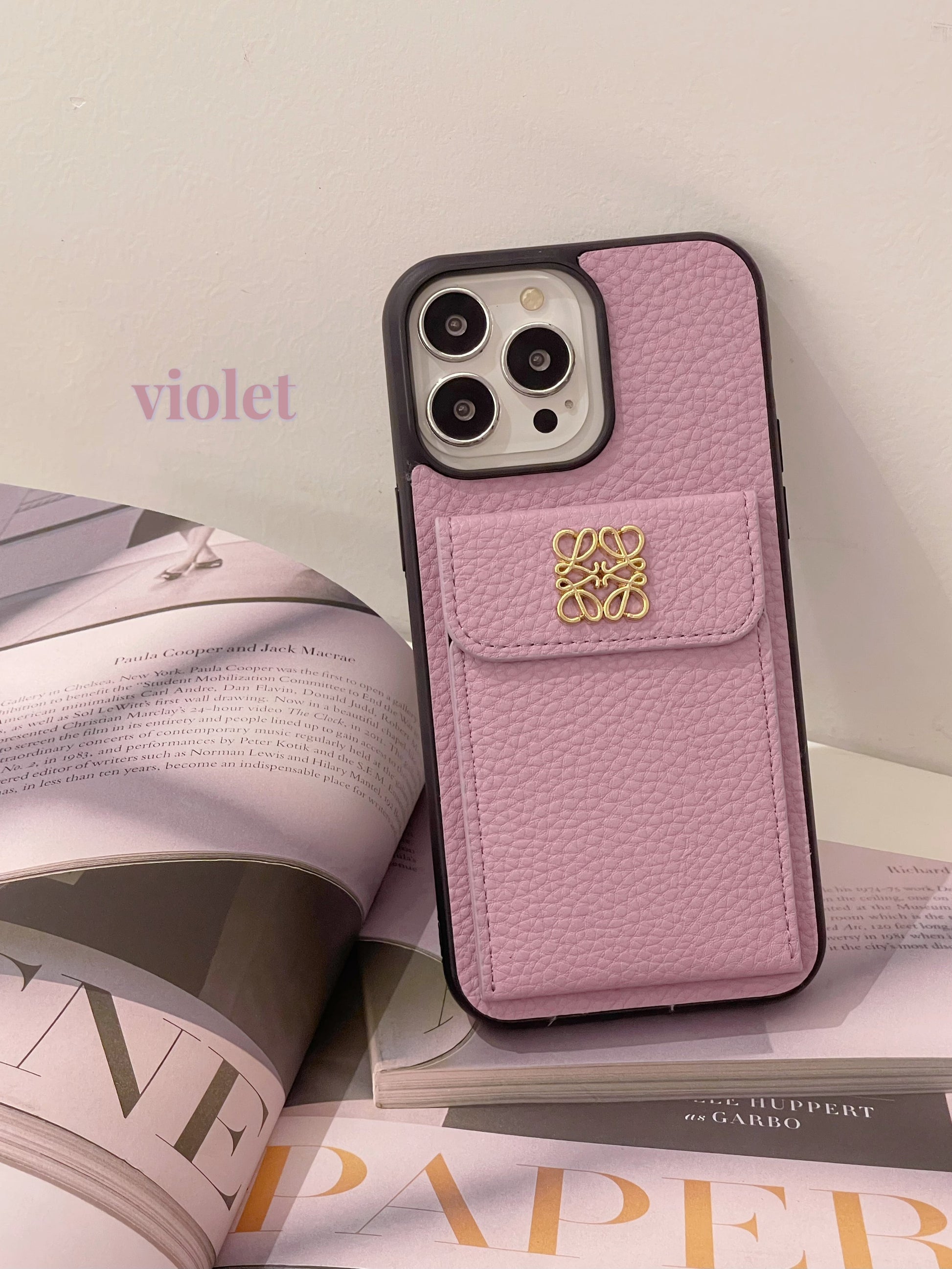 Luxury iPhone Case With Card Holder Black-