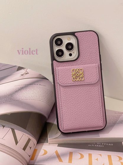 Luxury iPhone Case With Card Holder Black-