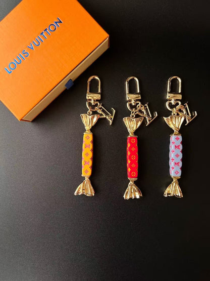 Luxury Lollipop Monogram Bag Charm Keychain