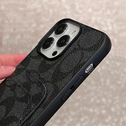 Classic Card Bag Leather iPhone Case