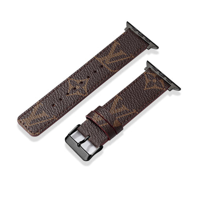 Leather Monogram Apple Watch Bands