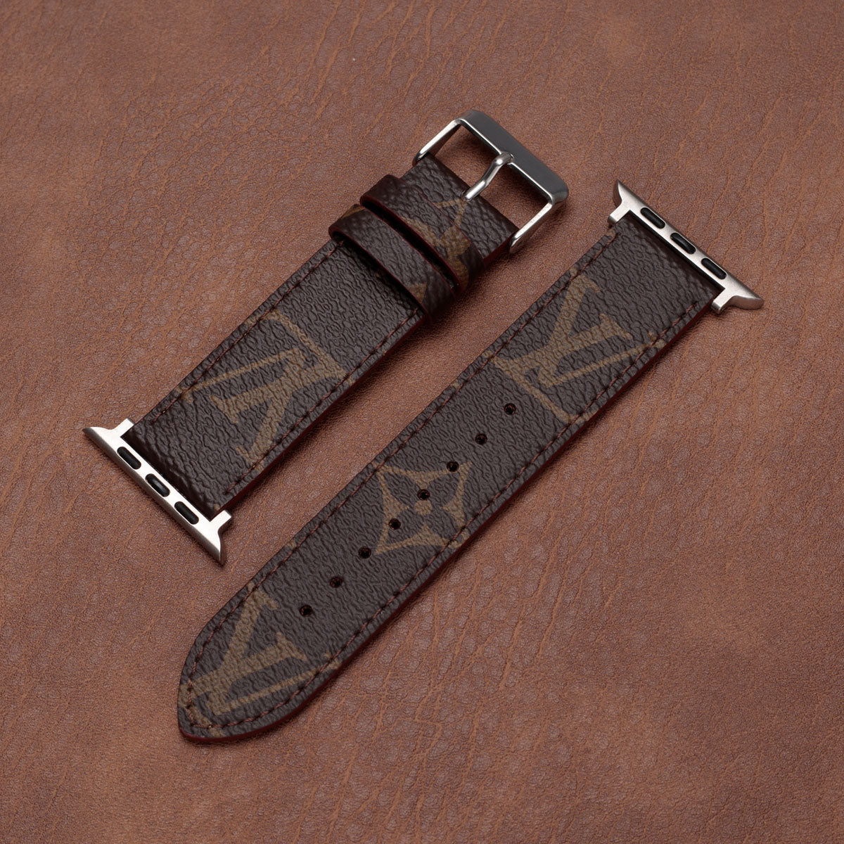 Leather Monogram Apple Watch Bands