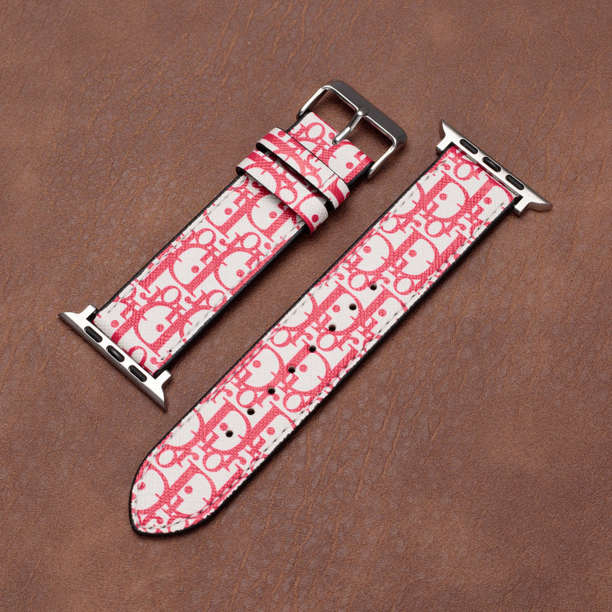 Leather Monogram Apple Watch Bands