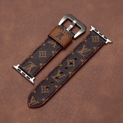 Leather Monogram Apple Watch Bands
