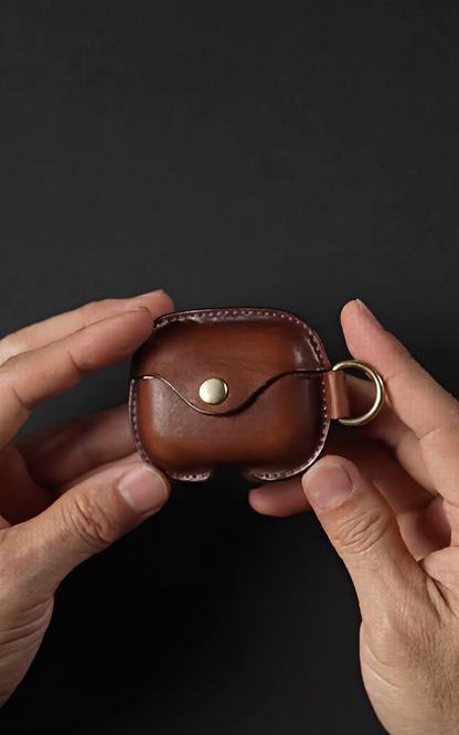Premium Genuine Leather AirPods Case With Free Leather Lanyard