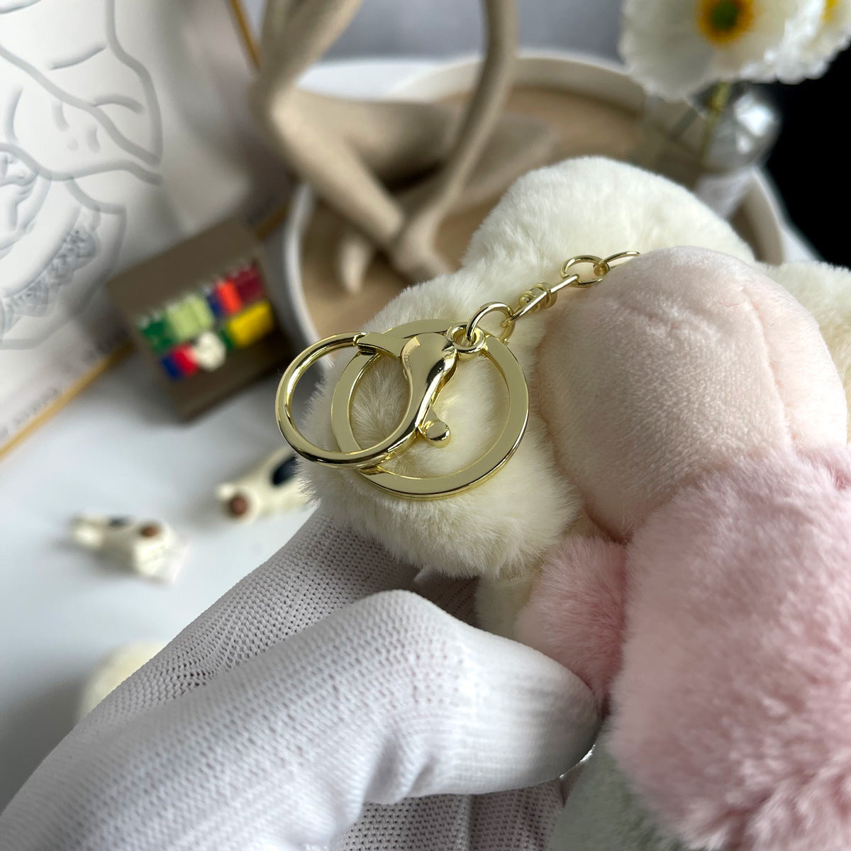 Cute Sunflower Plush Keychain – Vivian Doll Bag Charm for Women, Car & Backpack Decoration