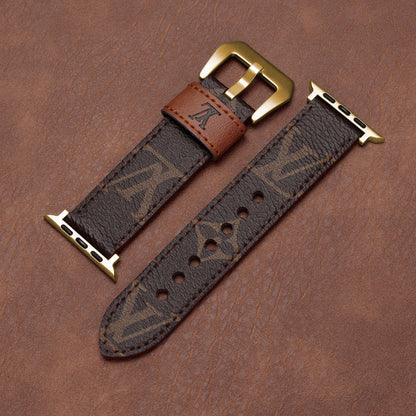 Leather Monogram Apple Watch Bands