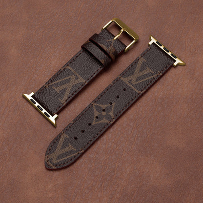 Leather Monogram Apple Watch Bands