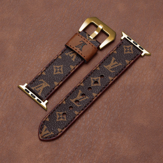 Leather Monogram Apple Watch Bands