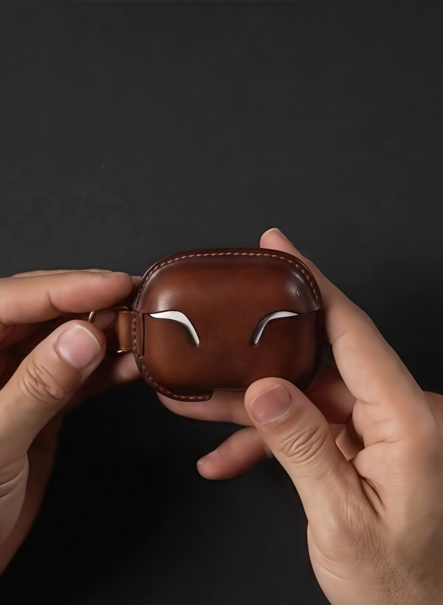 Premium Genuine Leather AirPods Case With Free Leather Lanyard