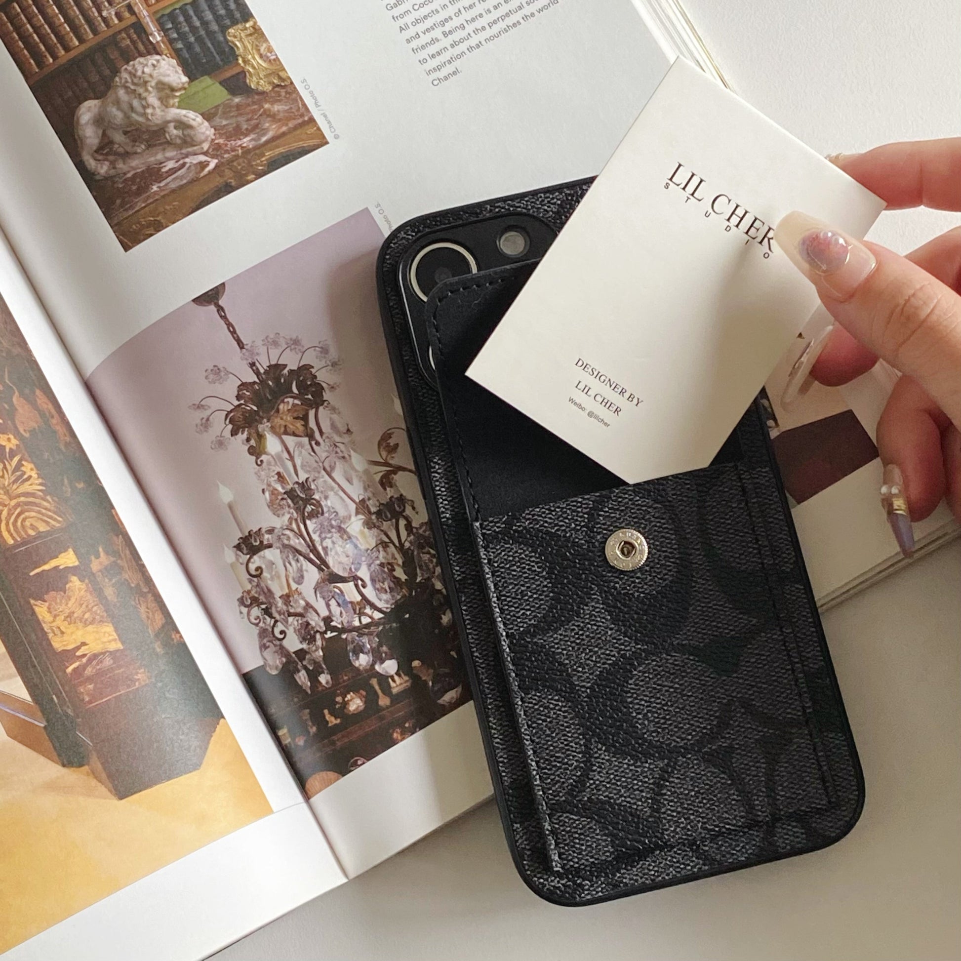 Classic iPhone Case With Wallet Black-