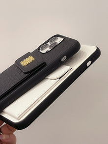 Luxury iPhone Case With Card Holder Black-