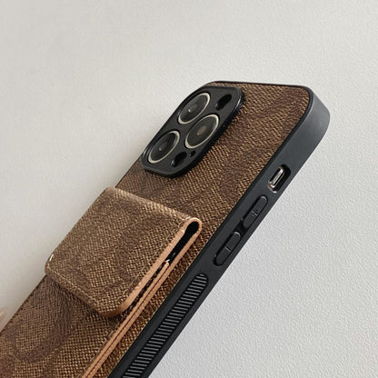 Classic iPhone Case With Wallet Light Brown-