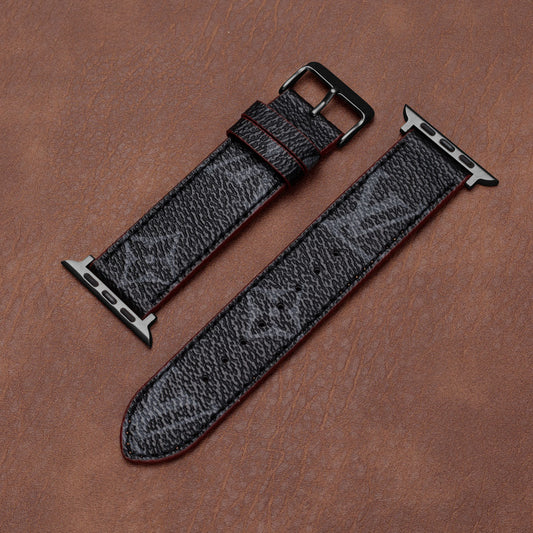 Leather Monogram Apple Watch Bands