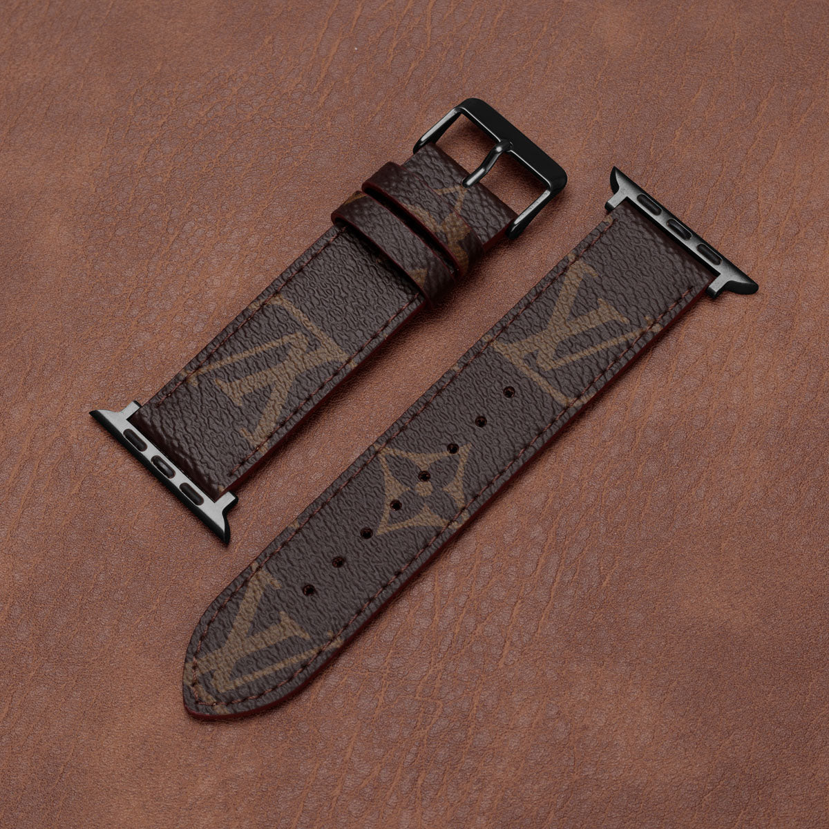 Leather Monogram Apple Watch Bands