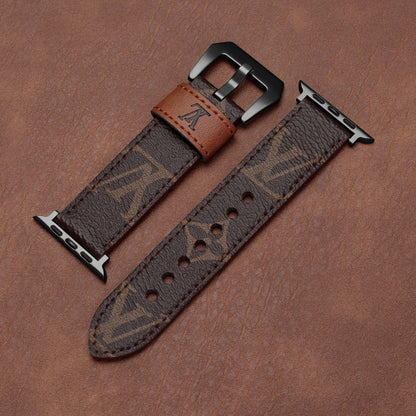 Leather Monogram Apple Watch Bands