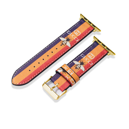 Leather Monogram Apple Watch Bands