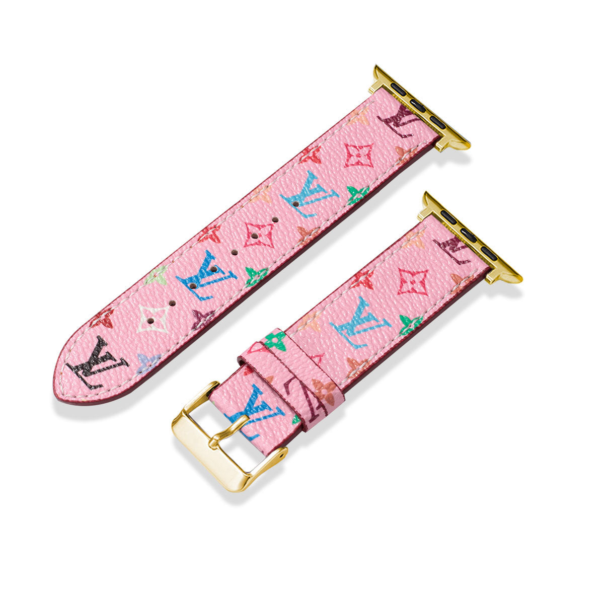 Leather Monogram Apple Watch Bands