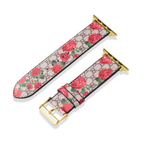 Leather Monogram Apple Watch Bands