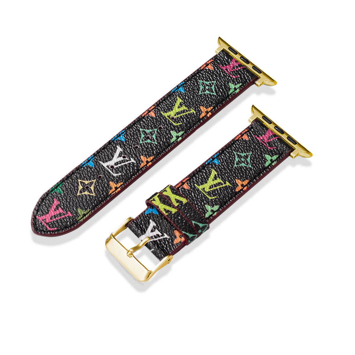 Leather Monogram Apple Watch Bands