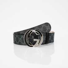GG Reversible Leather Belt with Silver Buckle