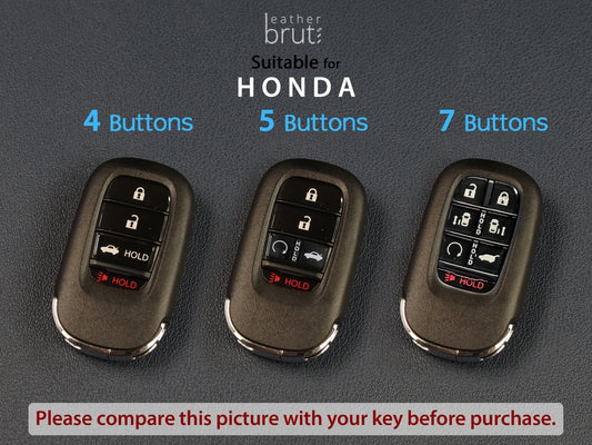 Leather car key Case for Honda [2-4/5/7] Key Fob