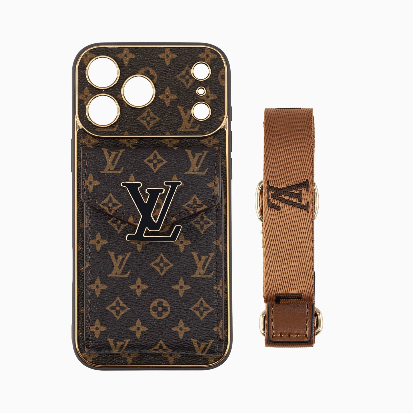 New Classic Luxury Card Holder iPhone Case with Crossbody Strap 03