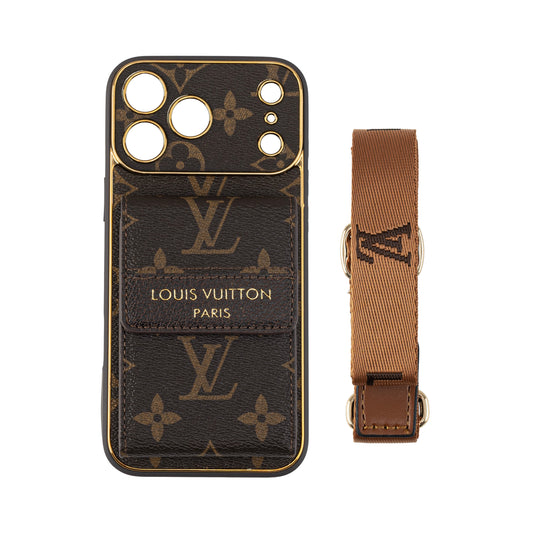 New Classic Luxury Card Holder iPhone Case with Crossbody Strap 012