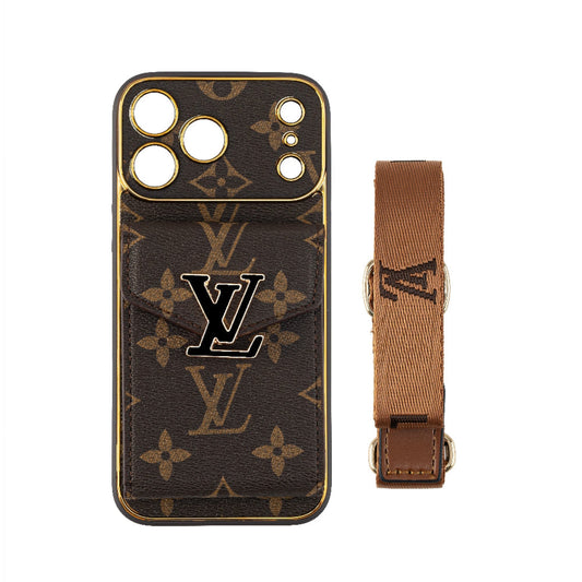 New Classic Luxury Card Holder iPhone Case with Crossbody Strap 03