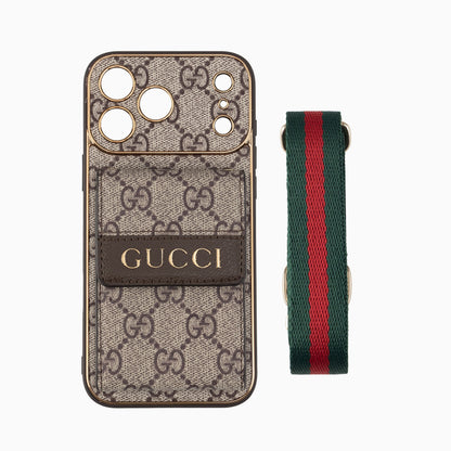 Luxury Vintage Pattern iPhone Case | Wallet Card Holder & Crossbody Strap