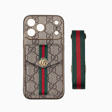 Luxury Vintage Pattern iPhone Case | Wallet Card Holder & Crossbody Strap