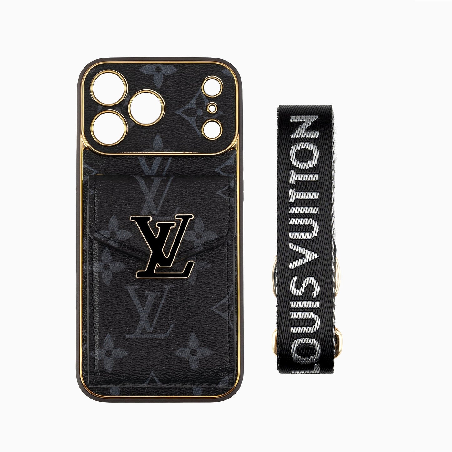 New Classic Luxury Card Holder iPhone Case with Crossbody Strap 03