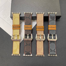 Leather Coach Apple Watch Band Coffee-