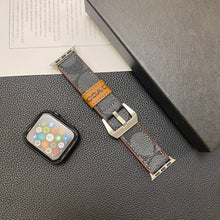 Leather Coach Apple Watch Band Black-