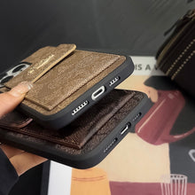Classic iPhone Case With Card Holder Wallet Light Brown