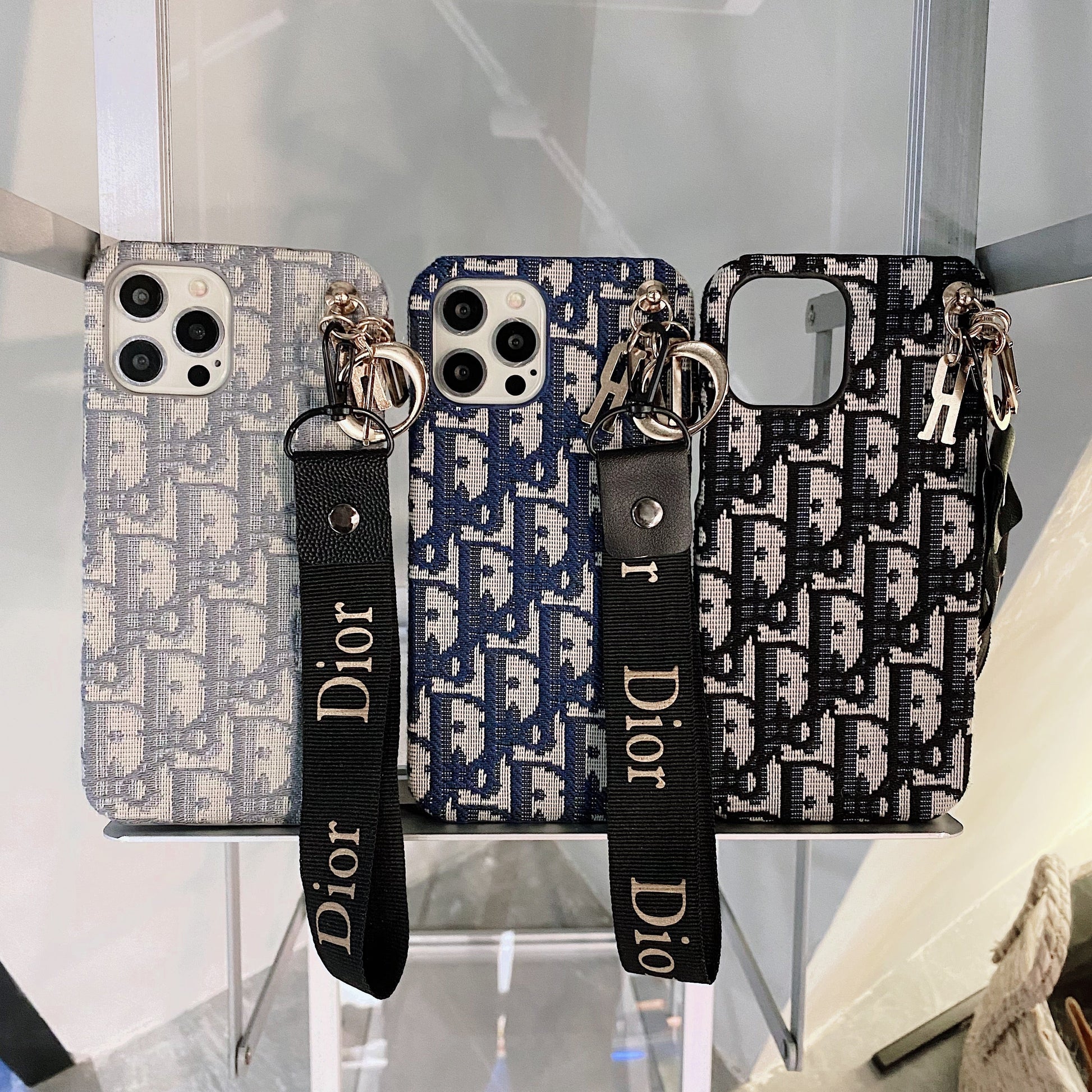 Fashion iPhone Case With Strap Black-