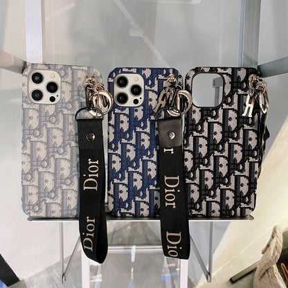 Fashion iPhone Case With Strap Black-